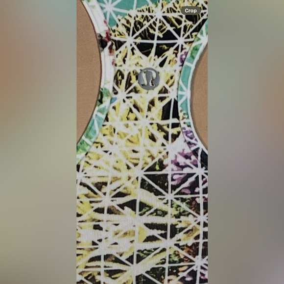 LULULEMON COOL RACERBACK TANK-PARADISE GRID VERY GREEN MULTI SIZE 4 - Picture 10 of 10